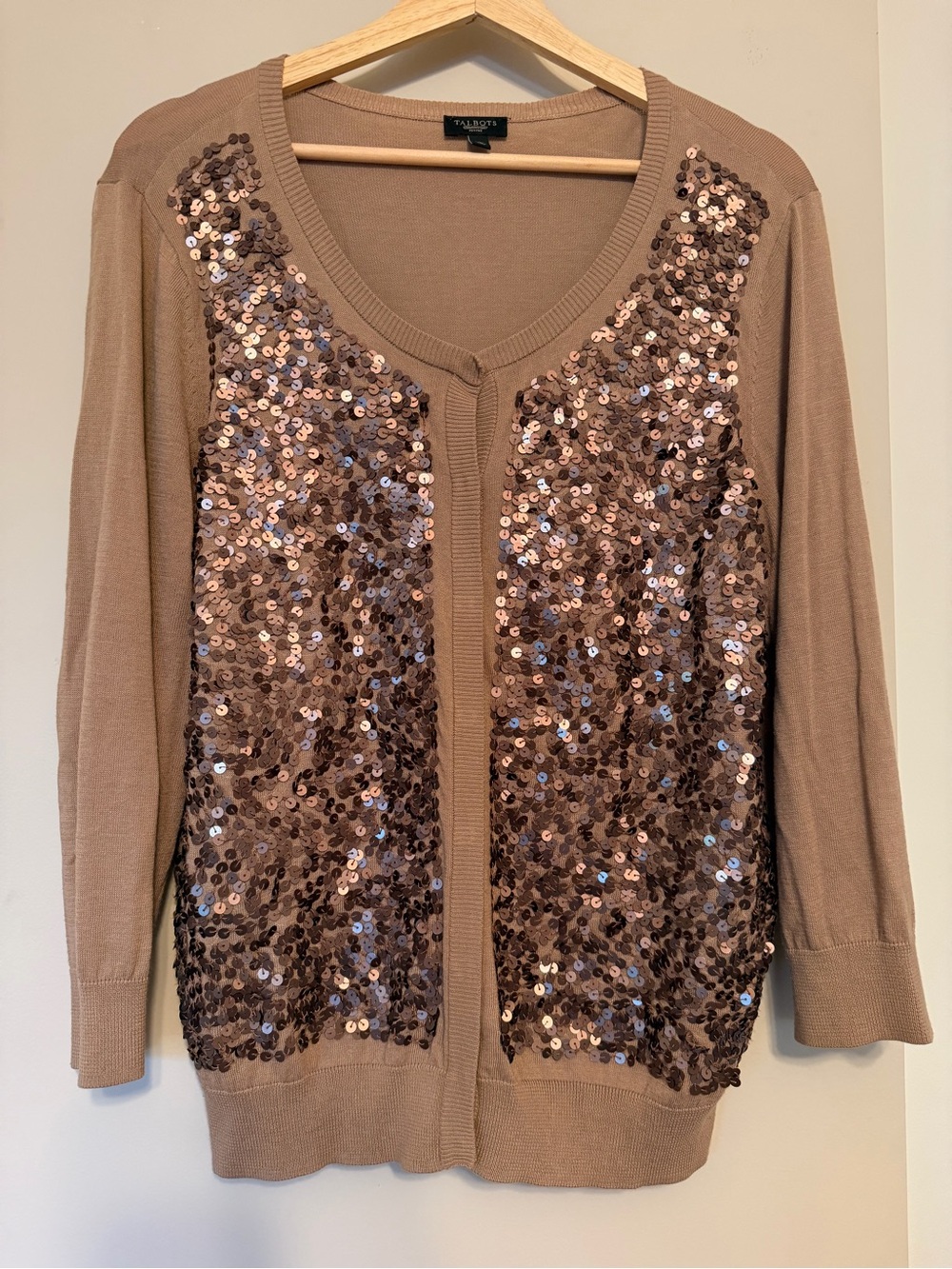 Talbots Sequin Front Cardigan Sweater
